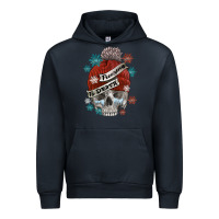 Navy freezing to death skull Urban Hoodie - FaDigitalArtStudio