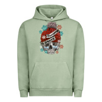Pigment Oil Green freezing to death skull Urban Hoodie - FaDigitalArtStudio