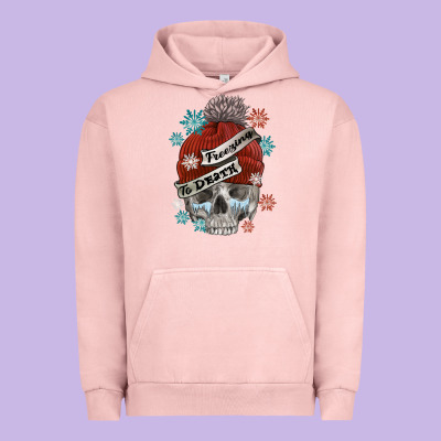 Freezing To Death Skull Urban Hoodie Designed By Fadigitalartstudio