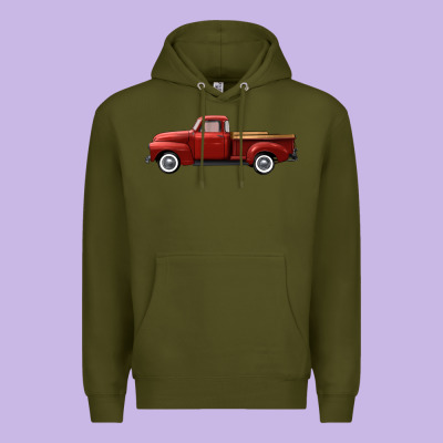 Western Red Truck Right Side View Premium Hoodie Designed By Fadigitalartstudio