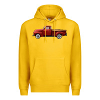 Lemon western red truck right side view Premium Hoodie - FaDigitalArtStudio