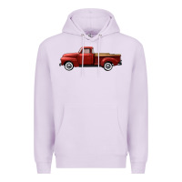 Lilac western red truck right side view Premium Hoodie - FaDigitalArtStudio
