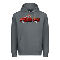 Rock western red truck right side view Premium Hoodie - FaDigitalArtStudio
