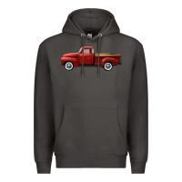 Smoke western red truck right side view Premium Hoodie - FaDigitalArtStudio