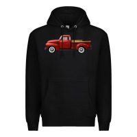 Black western red truck right side view Premium Hoodie - FaDigitalArtStudio