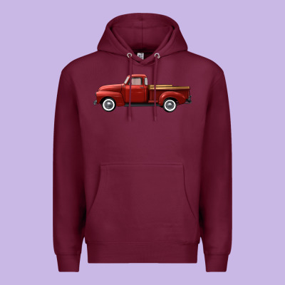 Western Red Truck Right Side View Premium Hoodie Designed By Fadigitalartstudio