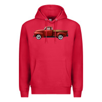 Cardinal western red truck right side view Premium Hoodie - FaDigitalArtStudio