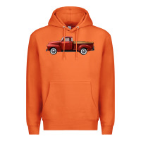 Carrot western red truck right side view Premium Hoodie - FaDigitalArtStudio
