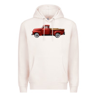 Pale Pink western red truck right side view Premium Hoodie - FaDigitalArtStudio