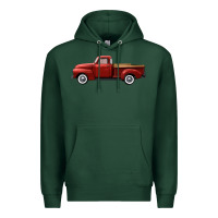 Sports Green western red truck right side view Premium Hoodie - FaDigitalArtStudio