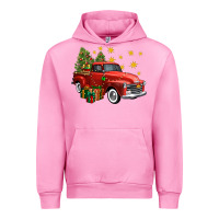 Fuchsia Pink christmas truck Urban Hoodie - FaDigitalArtStudio