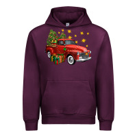 Mauve Wine christmas truck Urban Hoodie - FaDigitalArtStudio