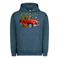 Pigment Midnight Navy christmas truck Urban Hoodie - FaDigitalArtStudio
