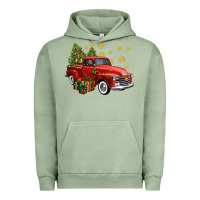 Pigment Oil Green christmas truck Urban Hoodie - FaDigitalArtStudio