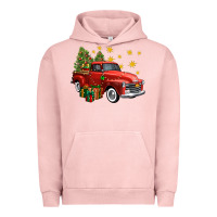 Pigment Salmon christmas truck Urban Hoodie - FaDigitalArtStudio
