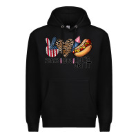 Black peace love let's get it Premium Hoodie - CowhideDigitalArt