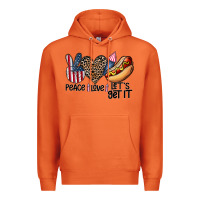 Carrot peace love let's get it Premium Hoodie - CowhideDigitalArt