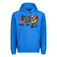 True Royal peace love let's get it Premium Hoodie - CowhideDigitalArt