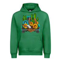 Emerald western truck Horseshoe Urban Hoodie - HRA Design Shop