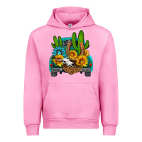Fuchsia Pink western truck Horseshoe Urban Hoodie - HRA Design Shop