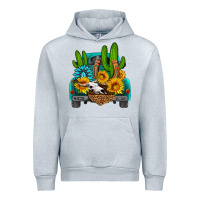 Heather Grey western truck Horseshoe Urban Hoodie - HRA Design Shop