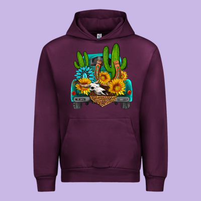 Western Truck Horseshoe Urban Hoodie Designed By Hra Design Shop