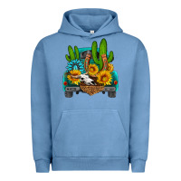 Pigment Pebble Blue western truck Horseshoe Urban Hoodie - HRA Design Shop