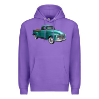 Purple western truck 34 view Premium Hoodie - FaDigitalArtStudio