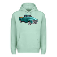 Seafoam western truck 34 view Premium Hoodie - FaDigitalArtStudio