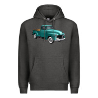 Charcoal Heather western truck 34 view Premium Hoodie - FaDigitalArtStudio