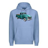 Colony Blue western truck 34 view Premium Hoodie - FaDigitalArtStudio