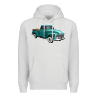 Dove Grey western truck 34 view Premium Hoodie - FaDigitalArtStudio