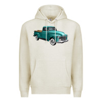 Oatmeal Heather western truck 34 view Premium Hoodie - FaDigitalArtStudio