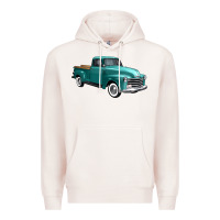 Pale Pink western truck 34 view Premium Hoodie - FaDigitalArtStudio