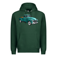 Sports Green western truck 34 view Premium Hoodie - FaDigitalArtStudio