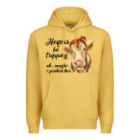 Antique Gold heifer's be trippin' charolais cow Premium Hoodie - RanaPortraitStore