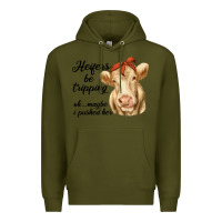 Army Green heifer's be trippin' charolais cow Premium Hoodie - RanaPortraitStore