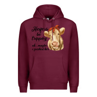 Burgundy heifer's be trippin' charolais cow Premium Hoodie - RanaPortraitStore