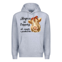Heather Grey heifer's be trippin' charolais cow Premium Hoodie - RanaPortraitStore