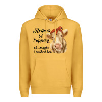 Mustard heifer's be trippin' charolais cow Premium Hoodie - RanaPortraitStore