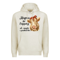 Oatmeal Heather heifer's be trippin' charolais cow Premium Hoodie - RanaPortraitStore
