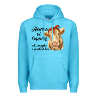 Ocean Blue heifer's be trippin' charolais cow Premium Hoodie - RanaPortraitStore