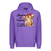 Purple heifer's be trippin' charolais cow Premium Hoodie - RanaPortraitStore