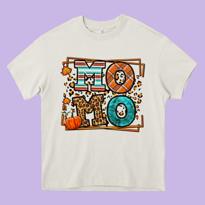 Fall Autumn Leopard Momo Heavy Core Tee Designed By Lillyallendesigns
