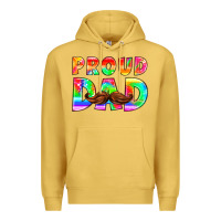 Antique Gold proud dad Premium Hoodie - HRA Design Shop