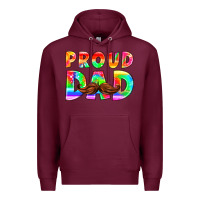 Burgundy proud dad Premium Hoodie - HRA Design Shop