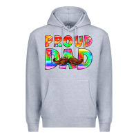 Heather Grey proud dad Premium Hoodie - HRA Design Shop