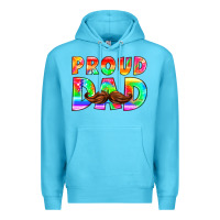 Ocean Blue proud dad Premium Hoodie - HRA Design Shop
