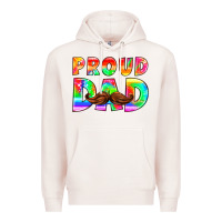 Pale Pink proud dad Premium Hoodie - HRA Design Shop
