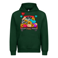 Forest Green western truck with heart Urban Hoodie - HRA Design Shop